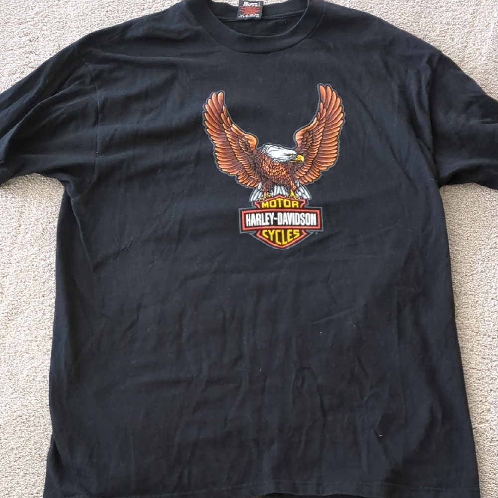 Harley-Davidson Black Tee with Eagle Graphic